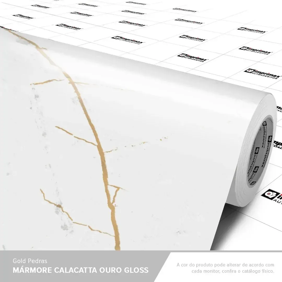 VINIL GOLD PEDRAS MARMORE CALACATTA OURO GLOSS