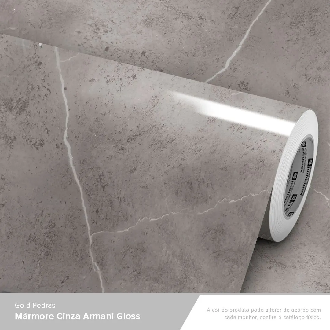 VINIL GOLD PEDRAS MARMORE CINZA ARMANI GLOSS
