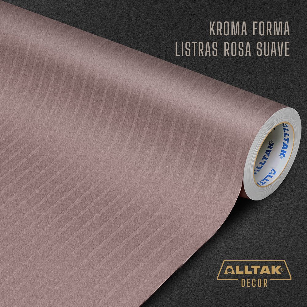 VINIL DECOR KROMA FORMA LISTRAS ROSA SUAVE