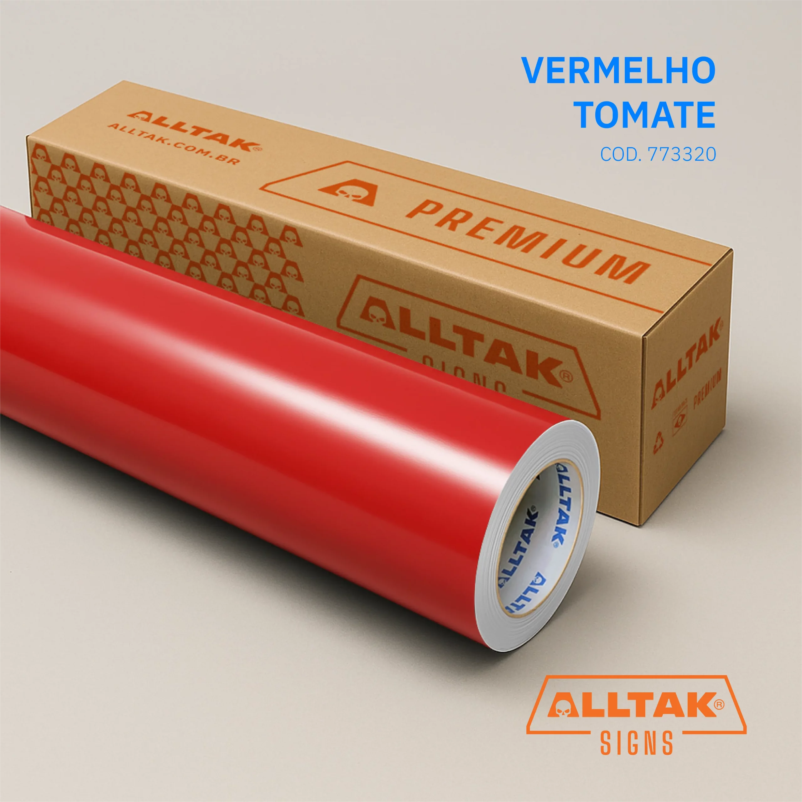 VINIL PREMIUM VERMELHO TOMATE