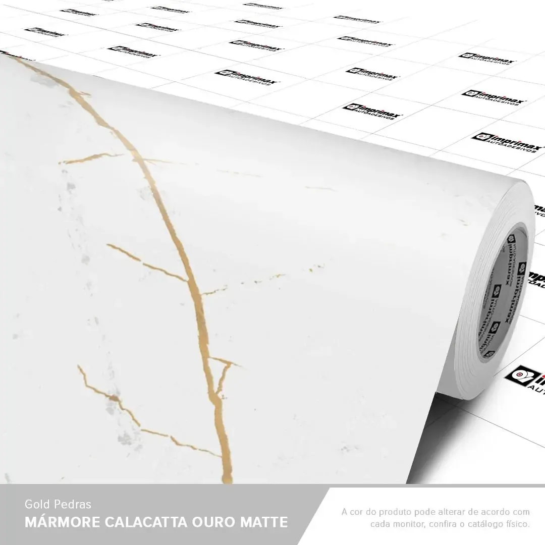 VINIL GOLD PEDRAS MARMORE CALACATTA OURO MATTE