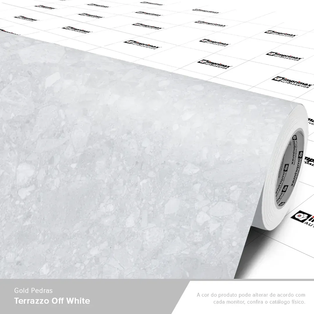 VINIL GOLD PEDRAS TERRAZZO OFF WHITE