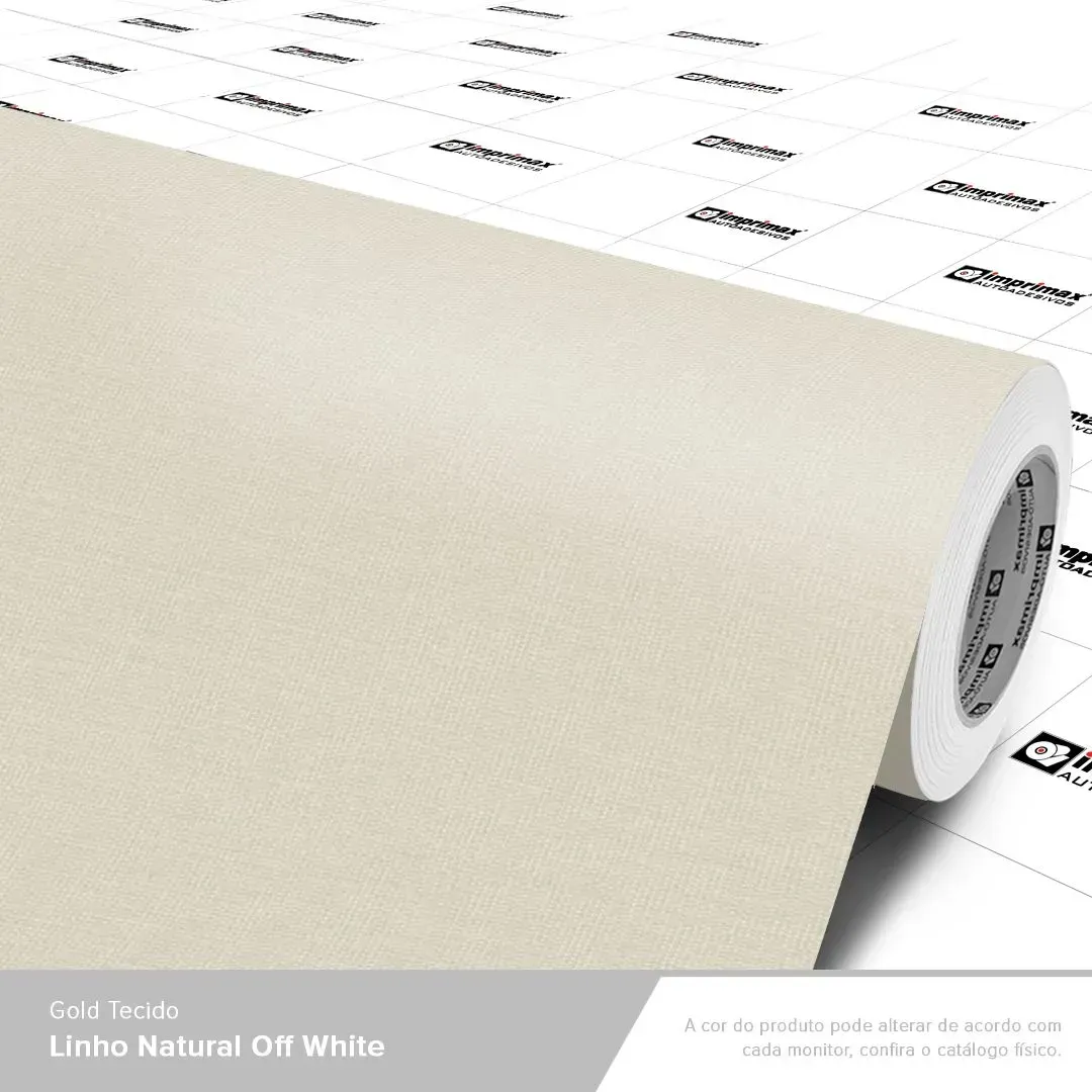 VINIL GOLD TECIDO LINHO NATURAL OFF WHITE